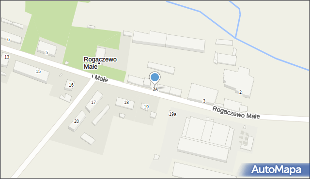 Rogaczewo Małe, Rogaczewo Małe, 3A, mapa Rogaczewo Małe