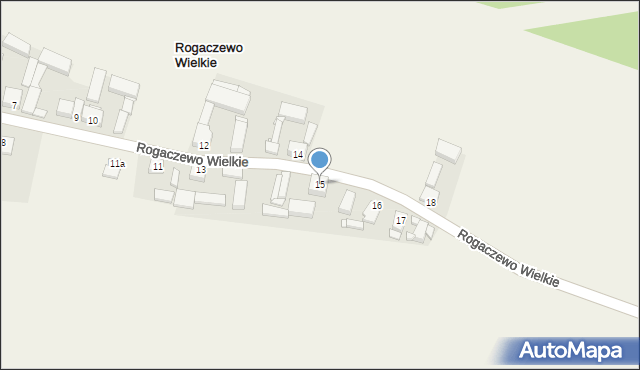 Rogaczewo Wielkie, Rogaczewo Wielkie, 15, mapa Rogaczewo Wielkie