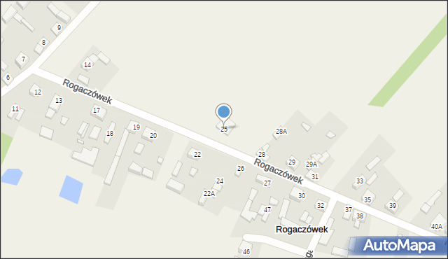 Rogaczówek, Rogaczówek, 25, mapa Rogaczówek