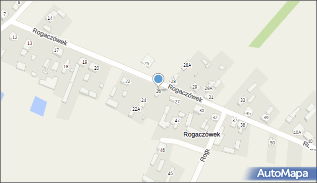 Rogaczówek, Rogaczówek, 26, mapa Rogaczówek