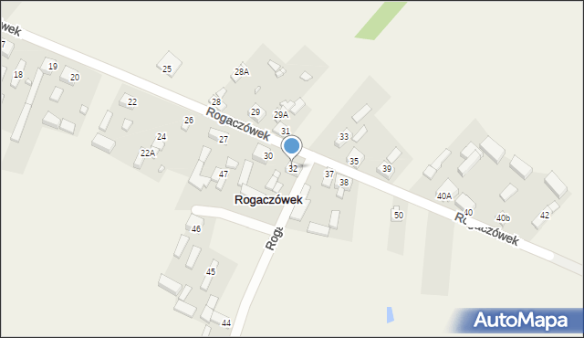 Rogaczówek, Rogaczówek, 32, mapa Rogaczówek