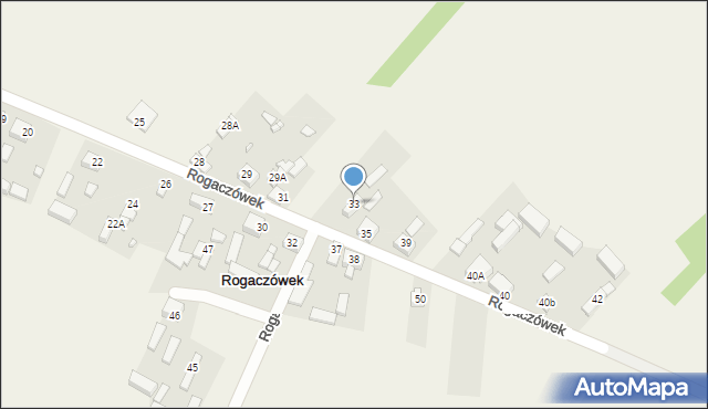 Rogaczówek, Rogaczówek, 33, mapa Rogaczówek