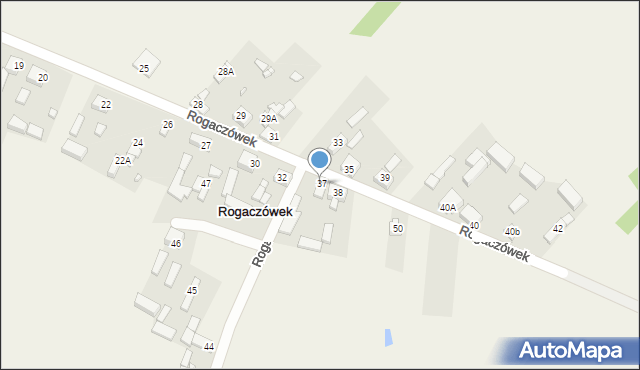 Rogaczówek, Rogaczówek, 37, mapa Rogaczówek