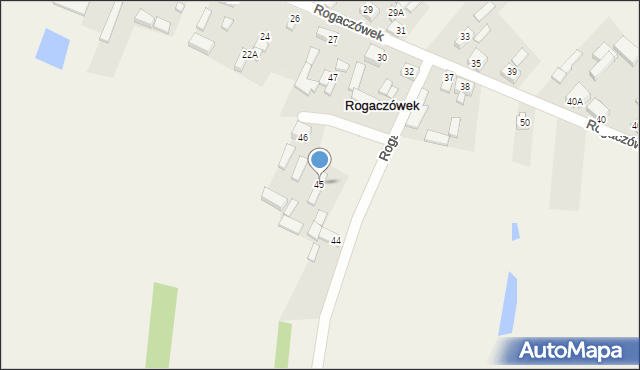 Rogaczówek, Rogaczówek, 45, mapa Rogaczówek