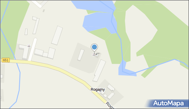 Rogajny, Rogajny, 11A, mapa Rogajny