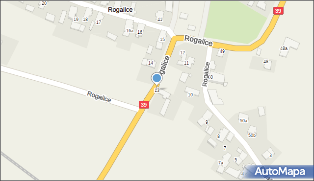 Rogalice, Rogalice, 13, mapa Rogalice