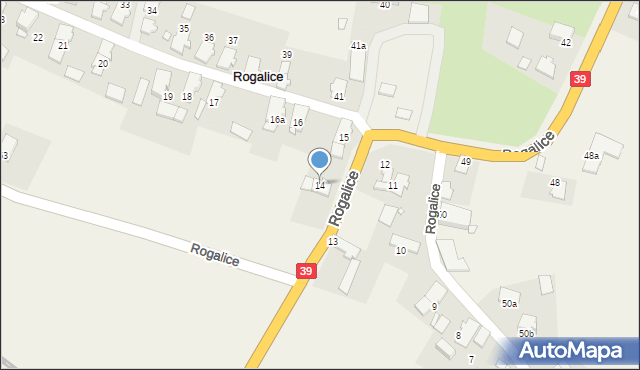 Rogalice, Rogalice, 14, mapa Rogalice