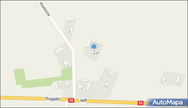 Rogalin, Roztocze, 2, mapa Rogalin