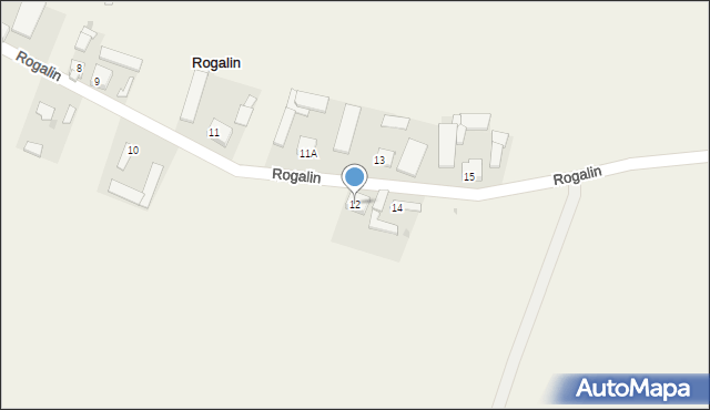 Rogalin, Rogalin, 12, mapa Rogalin