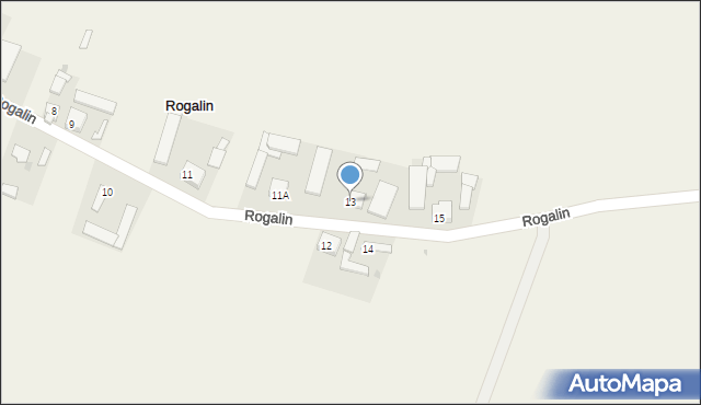 Rogalin, Rogalin, 13, mapa Rogalin