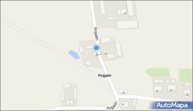 Rogalin, Rogalin, 18, mapa Rogalin