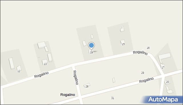 Rogalino, Rogalino, 14, mapa Rogalino