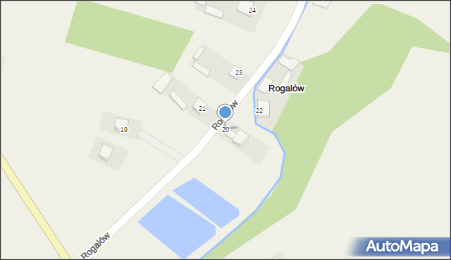 Rogalów, Rogalów, 20, mapa Rogalów