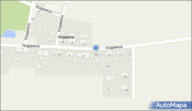 Rogawica, Rogawica, 11/1, mapa Rogawica