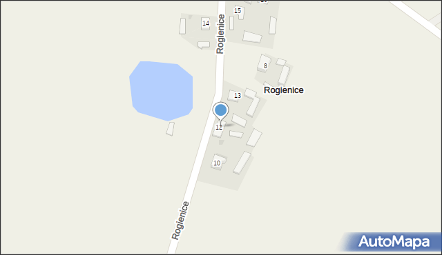 Rogienice, Rogienice, 12, mapa Rogienice