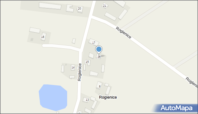 Rogienice, Rogienice, 16, mapa Rogienice