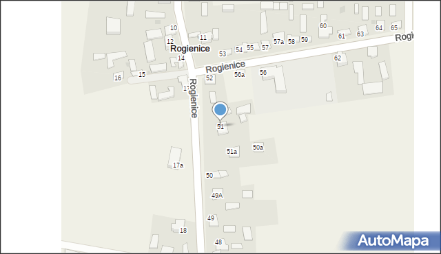 Rogienice, Rogienice, 51, mapa Rogienice