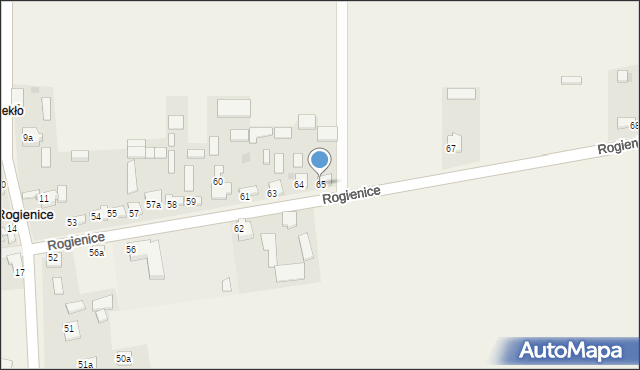 Rogienice, Rogienice, 65, mapa Rogienice