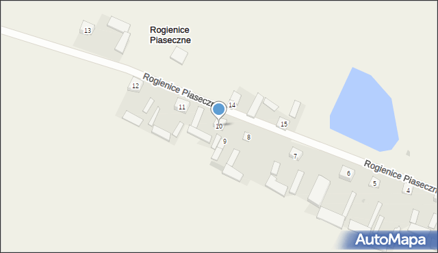 Rogienice Piaseczne, Rogienice Piaseczne, 10, mapa Rogienice Piaseczne