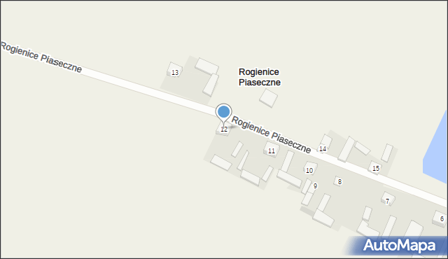 Rogienice Piaseczne, Rogienice Piaseczne, 12, mapa Rogienice Piaseczne