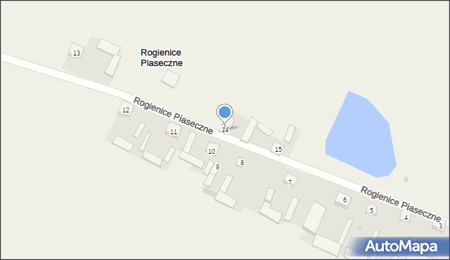 Rogienice Piaseczne, Rogienice Piaseczne, 14, mapa Rogienice Piaseczne