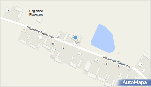 Rogienice Piaseczne, Rogienice Piaseczne, 15, mapa Rogienice Piaseczne