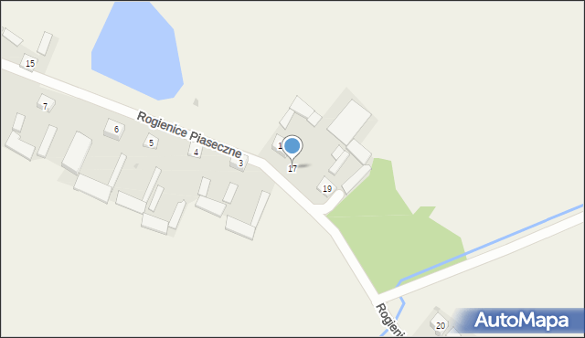 Rogienice Piaseczne, Rogienice Piaseczne, 17, mapa Rogienice Piaseczne