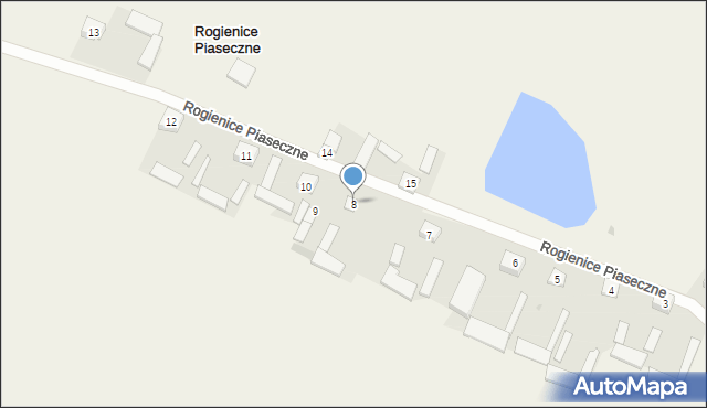 Rogienice Piaseczne, Rogienice Piaseczne, 8, mapa Rogienice Piaseczne