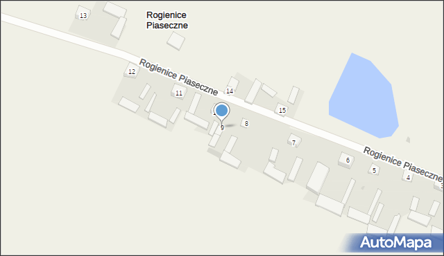 Rogienice Piaseczne, Rogienice Piaseczne, 9, mapa Rogienice Piaseczne