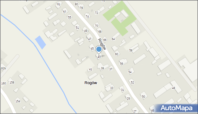 Rogów, Rogów, 43, mapa Rogów