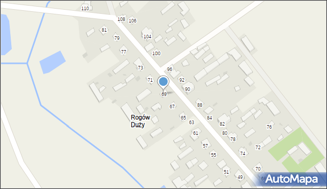 Rogów, Rogów, 69, mapa Rogów