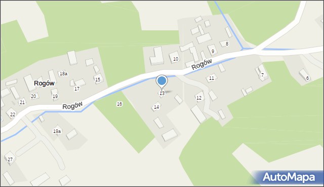 Rogów, Rogów, 13, mapa Rogów