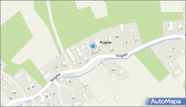 Rogów, Rogów, 21, mapa Rogów