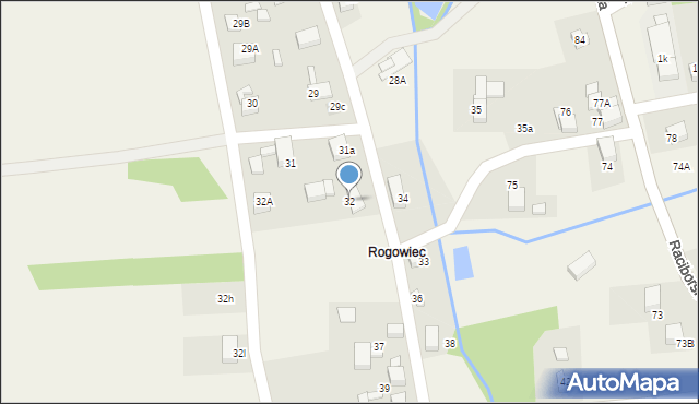 Rogów, Rogowiec, 32, mapa Rogów