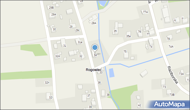 Rogów, Rogowiec, 34, mapa Rogów