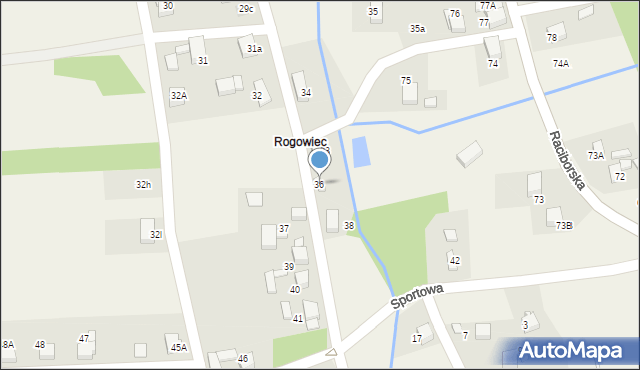 Rogów, Rogowiec, 36, mapa Rogów