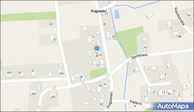 Rogów, Rogowiec, 40, mapa Rogów