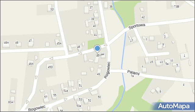 Rogów, Rogowiec, 45, mapa Rogów