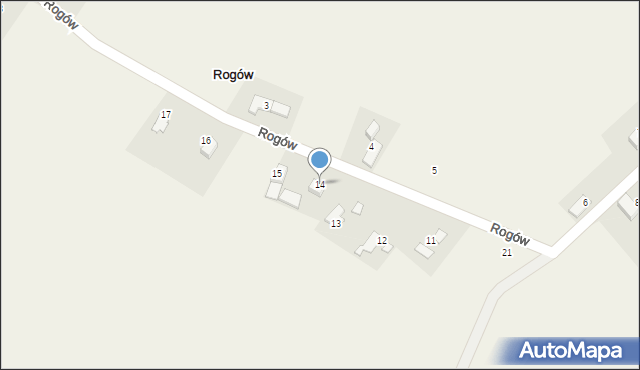 Rogów, Rogów, 14, mapa Rogów