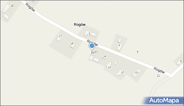 Rogów, Rogów, 15, mapa Rogów