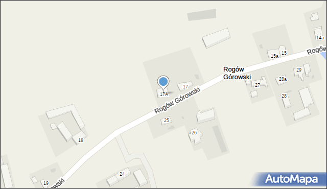 Rogów Górowski, Rogów Górowski, 17A, mapa Rogów Górowski