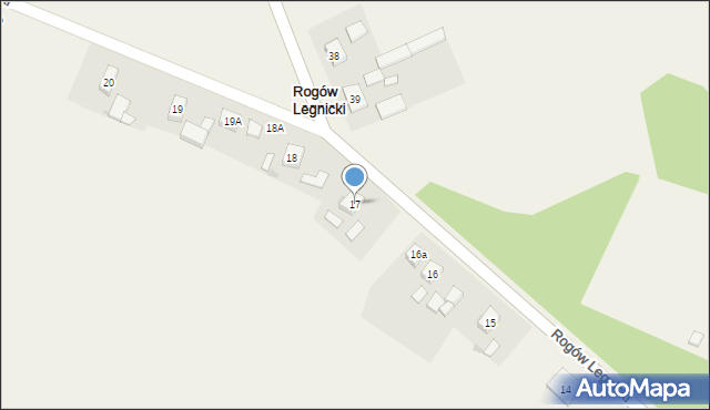 Rogów Legnicki, Rogów Legnicki, 17, mapa Rogów Legnicki