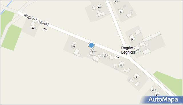 Rogów Legnicki, Rogów Legnicki, 19, mapa Rogów Legnicki