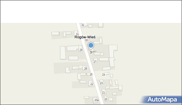 Rogów-Wieś, Rogów-Wieś, 28, mapa Rogów-Wieś