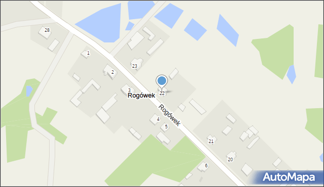 Rogówek, Rogówek, 22, mapa Rogówek