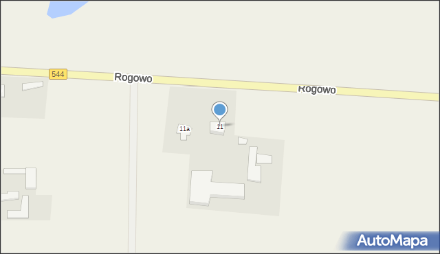 Rogowo, Rogowo, 11, mapa Rogowo