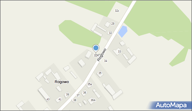 Rogowo, Rogowo, 32A, mapa Rogowo