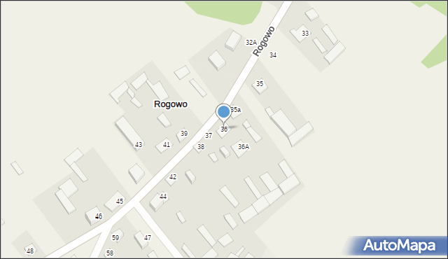 Rogowo, Rogowo, 36, mapa Rogowo
