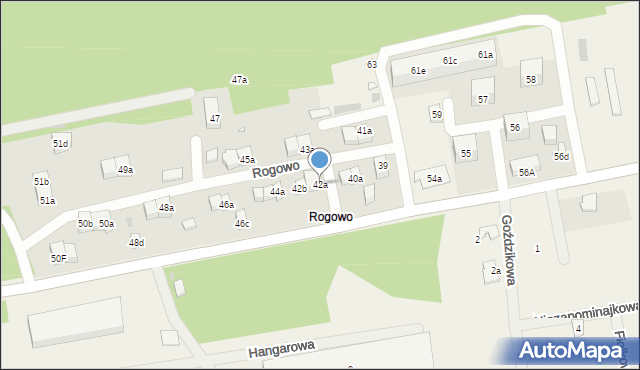 Rogowo, Rogowo, 42a, mapa Rogowo