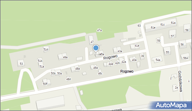 Rogowo, Rogowo, 45b, mapa Rogowo